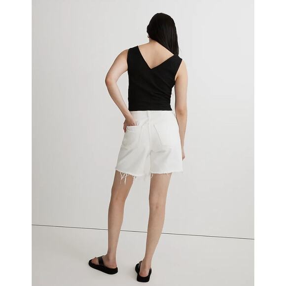 NWT Madewell V-Neck Sleeveless Crop Top Black Women's Size Large Style NL022 - Picture 4 of 11